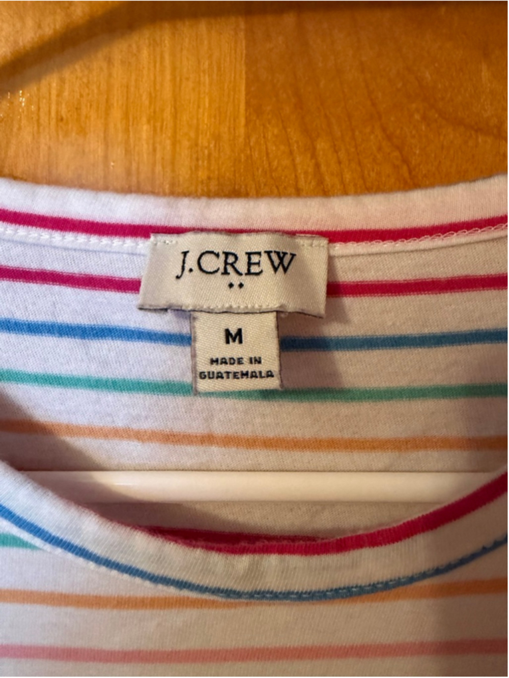 Women's J.CREW Striped Rainbow T-shirt Dress M - Picture 2 of 5